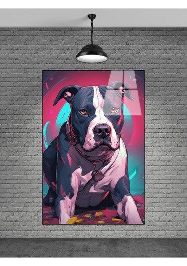 Pitbull Köpeği Cam Tablo Ev Dekorasyon,balkon Dekorasyonu,dekoratif,duvar Tablo,mutfak Tablo