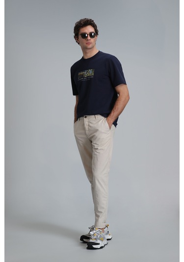 Lufian Tom Smart Erkek Chino Pantolon Slim Fit Bej Bej 111190313100550 Bej