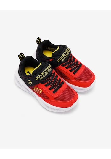 Skechers Skechers Meteor-lights - Krendox Büyük Erkek Çocuk Kırmızı Işıklı Spor Ayakkabı 401495l Rdbk