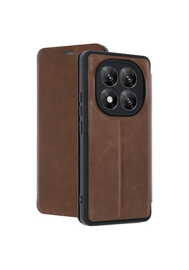 Newface Xiaomi Redmi Note 14 Pro 5g Kılıf Flip Cover Glblseme - 98 - Taba