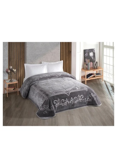 Kristal Çift Kişilik Battaniye Antrasit