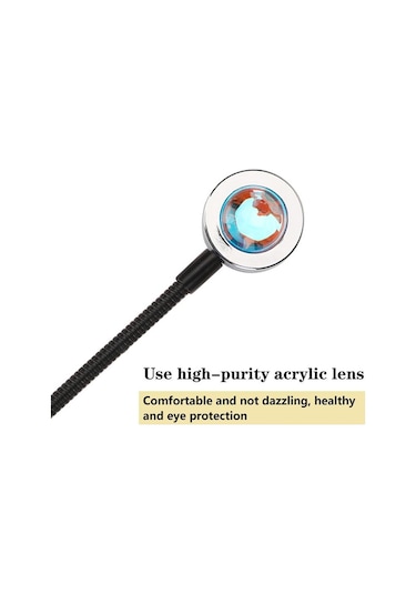 Beyaz Gün Batımı Lambası Usb Kahve Dükkanı Duvar Dekor Işıkları 28cm Çok Renkli