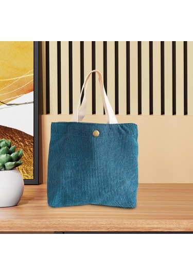 Suntek Kadife Omuz Çantası Moda Seyahat Ofis Açık Hava İçin Koyu Mavi