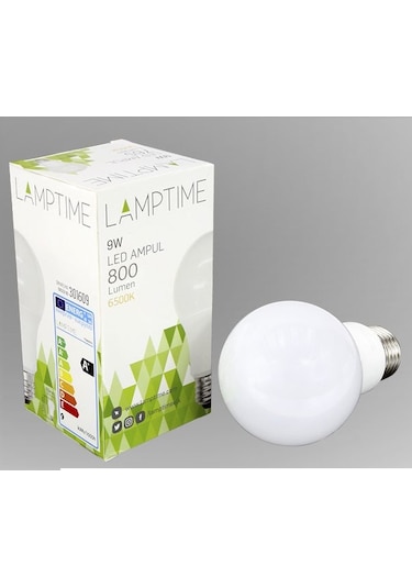 Lamptime 9W E-27 Duy 3000K Gunışığı Işık Led Ampul 301309 10 Adet-Gunışığı - 3000K