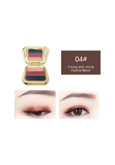 Büyüleyici Üç Renkli Göz Farı Paleti Altın - Kahverengi 01 Earth Tones