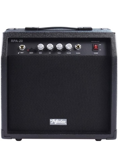 Midex Rpa-20bk Bas Gitar Amfisi 20 Watt Gain Özelliği Kulaklık Çıkışı