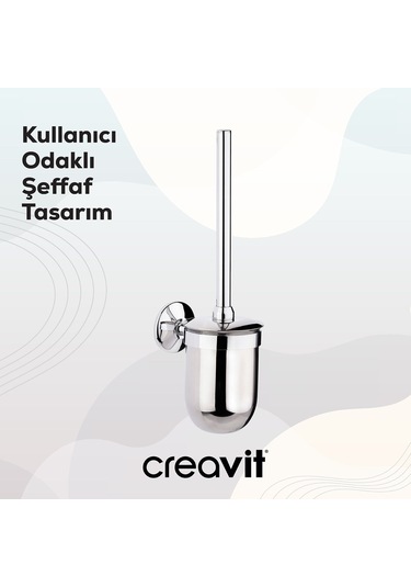 Creavit BJ11030 Joyful Tuvalet Fırçalığı Cam - Duvardan