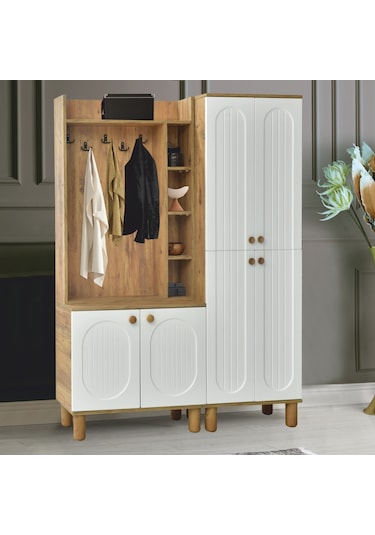 Lidya Portmanto Takımı - Atlantik Çam - Beyaz Atlantik Çam - Beyaz