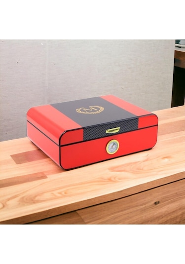 Racing Edition Kardon Dizayn Humidor Puro Kutusu Kırmızı 40's