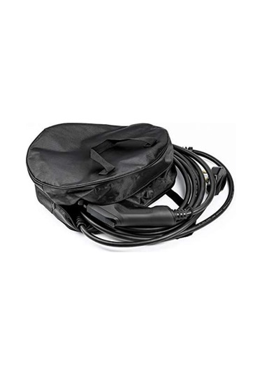 16 Inç Kablo Saklama Taşıma Çantası Taşıma Saplı Çift Siyah Siyah
