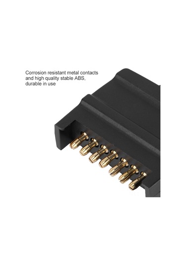 Yaozixa Avustralya Standartı 7-pin Düz Erkek Treyler Plug, Araç Lambaları Bağlantısı, Korozyona Dayanıklı, Abs Malzeme, Kolay Kurulum