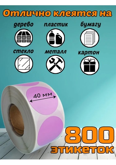 Stickerway Termo Etiket Yuvarlak 40 Mm 5 Rulo 452993700 4 Rulo