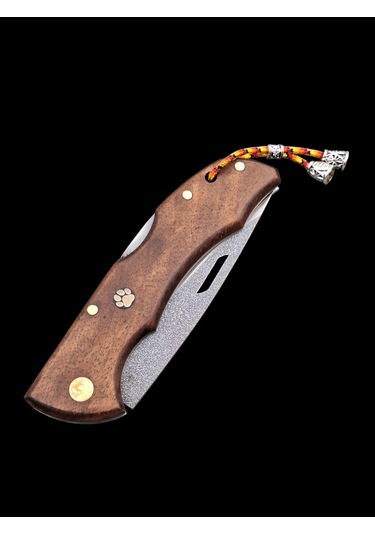 N690 Böhler Çelik Çakı Profesyonel El Yapımı Çakılar Açık Kahverengi