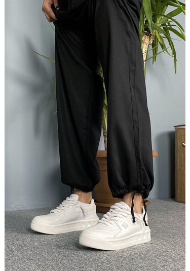 Beli Ve Paçası Bağcıklı Baggy Pantolon 001