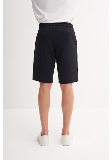 Cazador Slim Fit Dar Paça Likralı Örme Bermuda Şort 60820 Lacivert