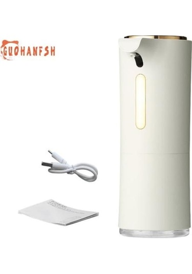 Novahub Beyaz Sensörlü Otomatik Sabunluk, Büyük Kapasiteli, Usb Şarj Edilebilir, Akıllı İndüksiyon, Köpük, El Sabunu Dispenseri Usb Charging Beyaz Beyaz