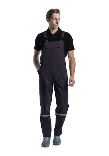 Şensel, Reflektörlü Bahçıvan Tulum, Koyu Gri -8E1932- Üniforma