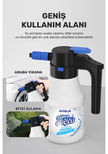 Yeni Model Şarjlı Otomatik Yüksek Basınçlı Oto Araba Yıkama Ve Te