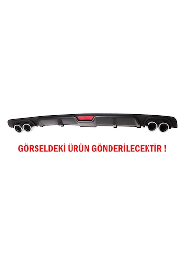 Chevrolet Kalos Difüzör Arka Tampon Eki 4 Egzoz Çıkışlı Siyah