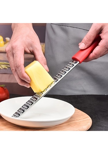 Cordial Kırmızı Manuel Mutfak Rendeleme Ve Bıçak Bileme - Paslanmaz Çelik, Limon, Peynir, Sebze Rendesi Kırmızı