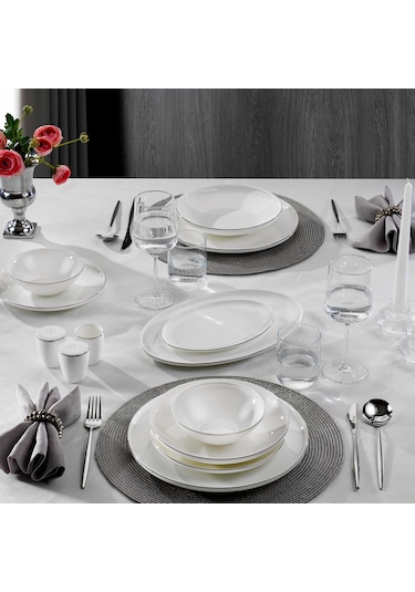Schafer Chance Platin Yemek Takımı 56 Parça-platin Beyaz - Platin