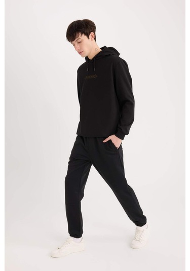 DeFacto Regular Fit İnce Eşofman Altı Fermuar Cepli Beli Bağcıklı Lastikli Paça B3657AX25SPBK81