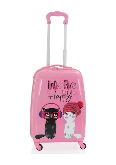 Mçs V307 Abs Çocuk Valiz-pembe - Happy Baskı