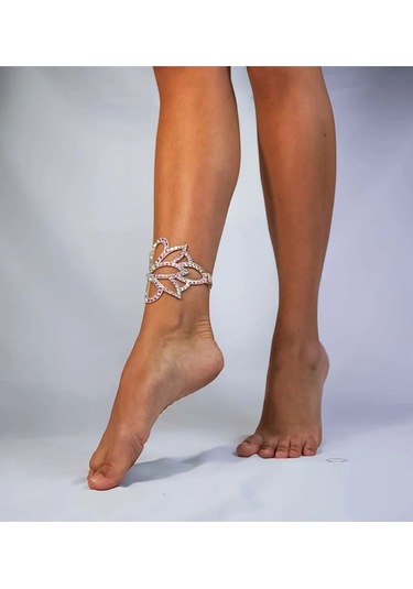 Caş Dekorasyon Hologramlı Taş Detaylı Tasarım Halhal Çok Renkli