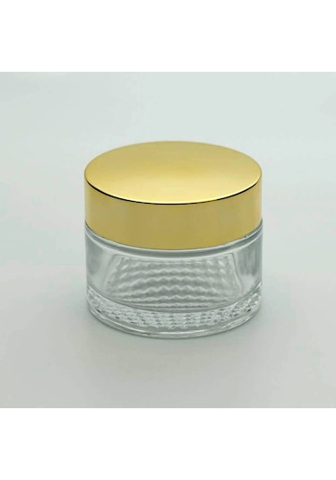 Krem Kutusu 50 ML 20 Adet Şeffaf Sarı Kapaklı Kavanoz