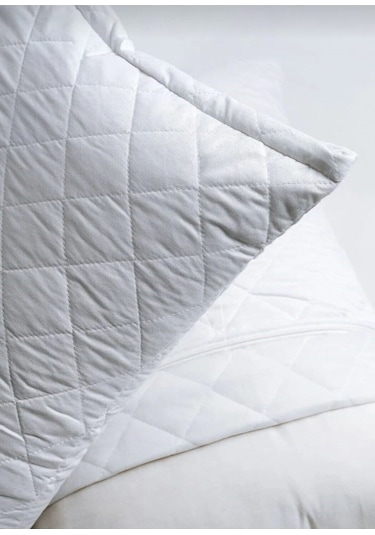 Kapitoneli Pamuklu Yastık Koruyucu Alez 4'lü Paket