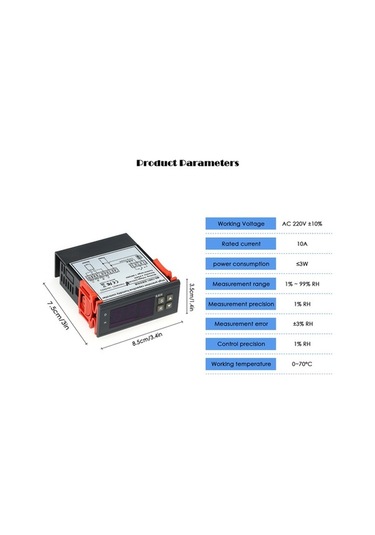 Pazly 220v 10a Dijital Nem Ölçer - Hassas %1-99 Rh, %1 Rh Hassasiyet, Kullanışlı Nem Kontrol Cihazı