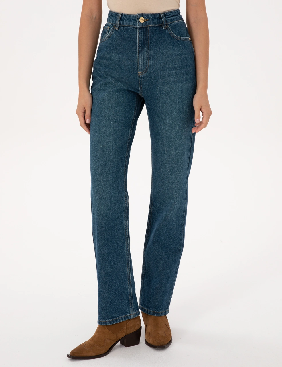 Pierre Cardin Kadın Mavi Pantolon Jean 50318237-vr036 Mavi