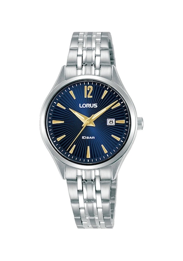 Lorus Rj295bx9 Quartz Çelik Gri Lacivert Kadran 10 Atm 30 Mm Kadın Kol Saati Gri