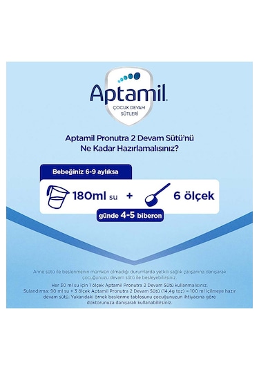 Aptamil 2 Prebiyotikli Devam Sütü 1200 G
