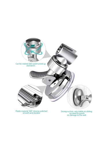 2'li Paket Duş Başlığı Tutucu Ayarlanabilir Çıkarılabilir Duş Duvar Tutucu Braketi Vantuzlu Duş Başlığı Braketi Ev Otel Banyo İçin Delme Gerektirmez Diğer