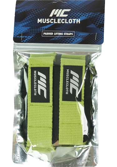 Musclecloth Padded Lifting Straps Yeşil