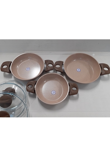 Gülsan Safran Granit Sahan Set Cam Kapaklı