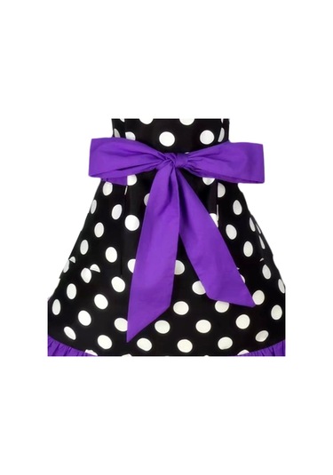 Dinosaurs Ayarlanabilir Önlük Ev Mutfak Yemek Pamuk Önlükleri Bowknot Mor Altın