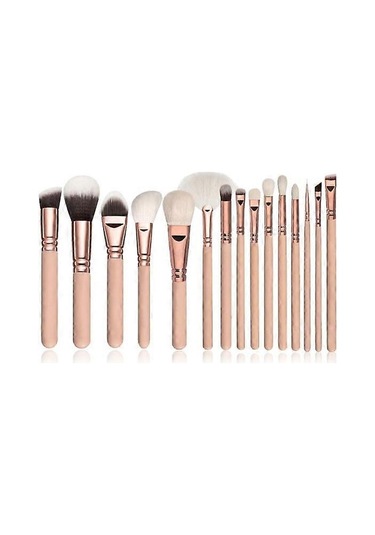 Profesyonel Makyaj Fırçaları 15 Adet Noel Hediyeleri Pembe