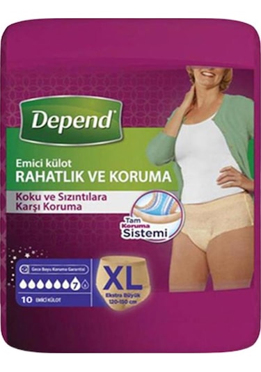 Depend Emici Külot Hasta Bezi XL 30'lu