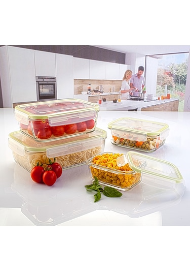 Glassco Lock 760 CC Temperli Kilitli Cam Saklama Kabı Kare