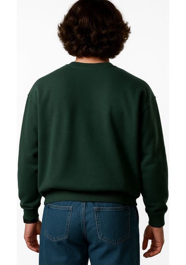 Erkek Büyük Beden 122 Kilo-158 Kilo Arası İçin Uygun Geniş Kalıp Bisiklet Yaka Pamuklu Selanik Kazak Koyu Yeşil Erkek Büyük Beden 122 Kilo-158 Kilo Arası İçin Uygun Geniş Kalıp Bisiklet Yaka Pamuklu Selanik Kazak Koyu Yeşil