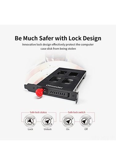 Moveevo Oımaster Pcı Slot 2.5" Sata Hdd/ssd Kutusu, Tam Metal Kasa, Anahtar Kilitli, 6gbps Transfer, Led Gösterge, 9.5mm Destek