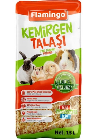 Flamingo Kemirgenler İçin Talaş 15Lt