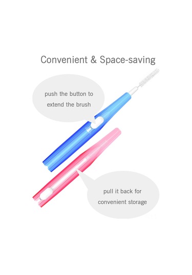 Tenfowee Diş Arası Temizleyici Fırçası - 30 Adet, Genişletilebilir Başlık, Tüm Diş Boyutları İçin, 0.7mm Mavi