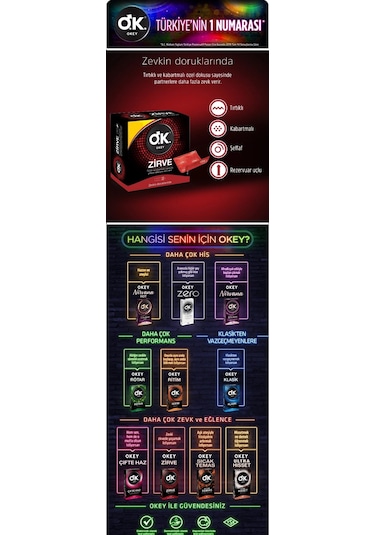 Okey Zirve Prezervatif 2 x 10'lu