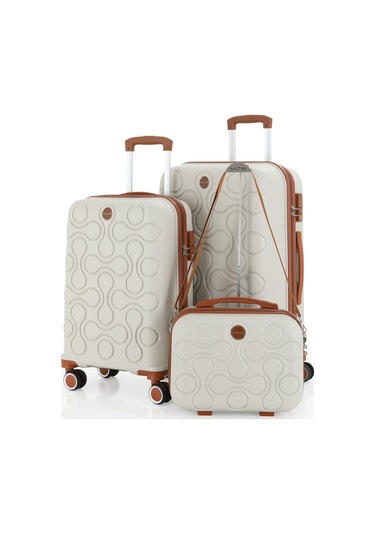 Mçs Polipropilen 3lü Valiz Seti Orta & Kabin & Makyaj V376 S23sy1000052-set 11139 3'lü Set Çok Renkli