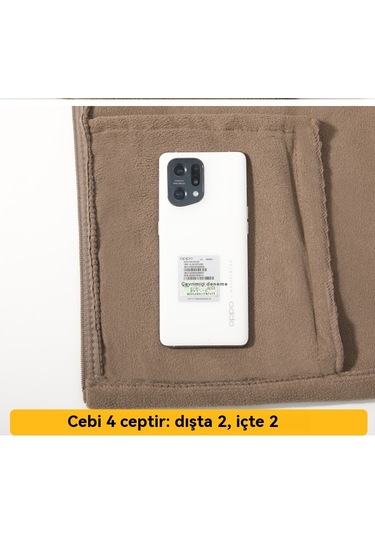 Edwardest Erkek Dört Cepli Dik Yakalı Polar Ceket Gri