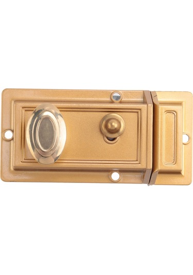 Nayomiglow Gece Kapısı Giriş Kapısı İçin Çinko Silindir Kilit Mandalı, Altın Kaplama