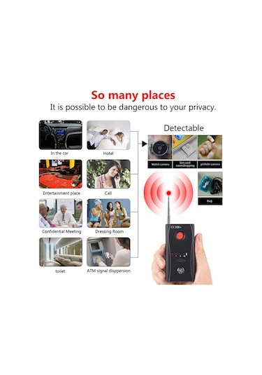 Cc308 Tam Aralıklı Radyo Dalga Wifi Rf Sinyal Dedektörü Kamera
